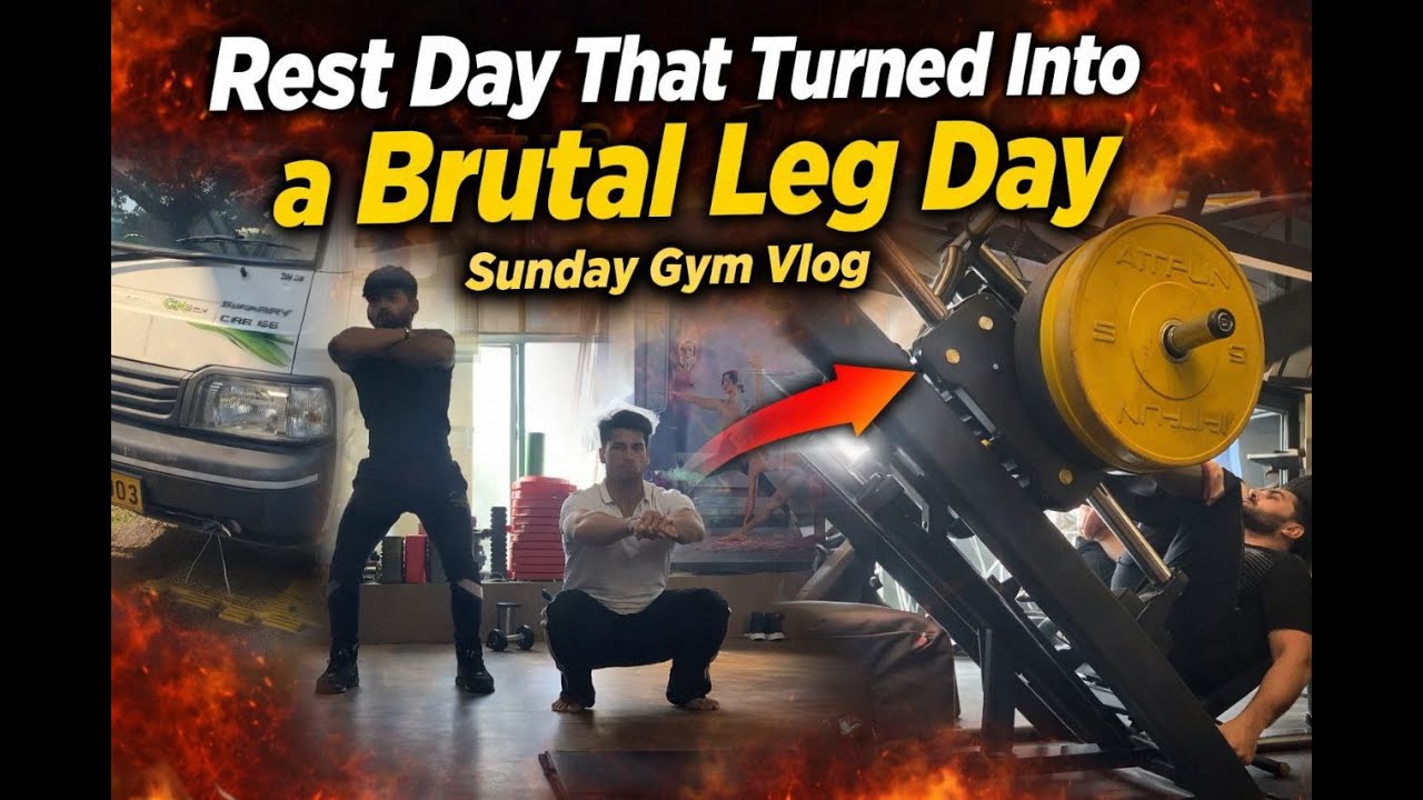 Rest Day That Turned Into a Brutal Leg Day | Sunday Gym Vlog - YouTube