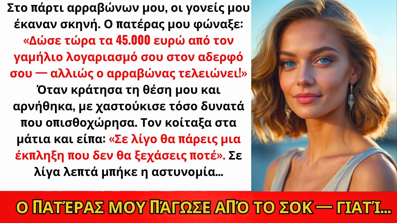 Στους Αρραβώνες Μου Ο Πατέρας Με Χαστούκισε Γιατί Αρνήθηκα 45.000 Ευρώ Για Τον Αδερφό — Μετά Εγώ…