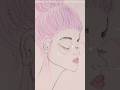 drawing girl tutorial using crayon colors     #art #girlsketch #easydrawing