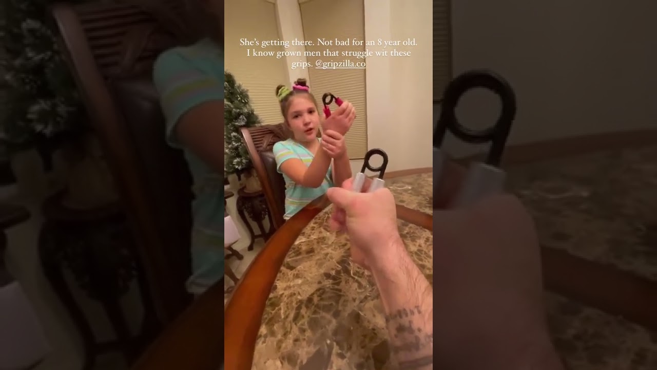 She will definitely be a ninja warrior with that grip!