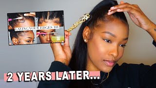 Laying My edges UPDATED! | 2 Years Later | Fabulous Bre