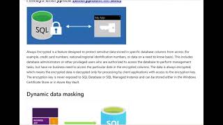 Plan and implement security for azure SQL databases