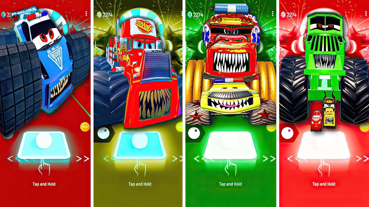 Police Truck eater 🆚 Mack Truck Eater 🆚 Medical Bus Eater 🆚 Military Truck Eater tileshop BeamNGdriv