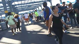 Blues BBQ Festival Hudson River Park Long Lines For BBQ Vendors + Bar