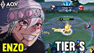 AOV : ENZO GAMEPLAY | TIER S - ARENA OF VALOR LIÊNQUÂNMOBILE ROV COT 傳說對決