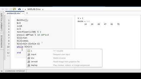 Matlab Chapter6 for loop nested with while loop problem 38 Keith Number