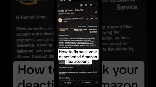 How to fix back your deactivated Amazonflex account #amazonflex #amazonflexdriver #activate #gigapps