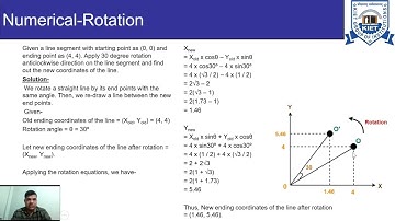 L - 10 | Unit - 2 | Rotation and Reflection 2D Transformations | Computer Graphics