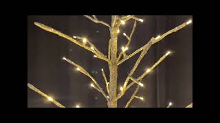 Champagne Glitter Golf LED Tree 180cm - www.christmascomplete.com.au screenshot 3