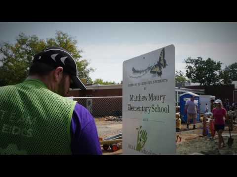 REAL School Garden Big Dig at Matthew Maury Elementary School
