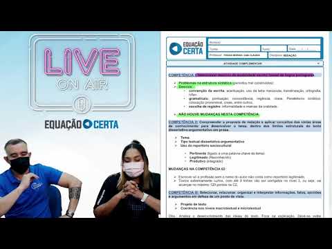 LIVE ON AIR   REDAÇÃO E LINGUAGENS   PROFESSORES THIAGO MORAIS, ANA CLAUDIA, HÉLCIO E TIBÉRIO