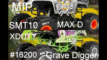 MIPtech - # 16200 Xduty Center Drive Shafts Axial SMT10 Grave Digger / Max D Intro Video