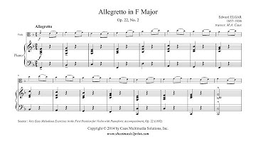 Elgar : Allegretto Op. 22, No. 2 - Viola