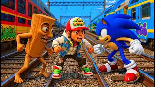 Tung Tung Sahur, Sonic & Jake — 3-Way Rumble On The Tracks screenshot 3