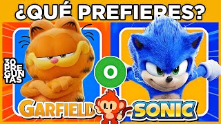 GARFIELD VS SONIC | Juego de Elecciones | ¿QUÉ PREFIERES? ✨ #monoquiz #trivia