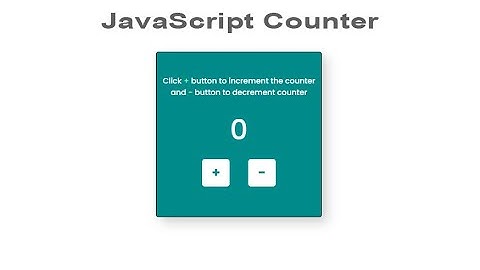 JavaScript - Click Counter