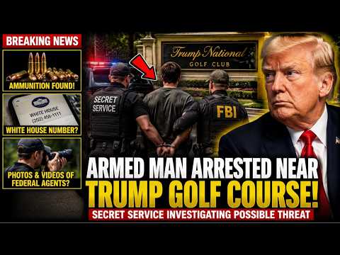 BREAKING: Armed Man Arrested Near Trump Golf Course | Secret Service investigates #DonaldTrump