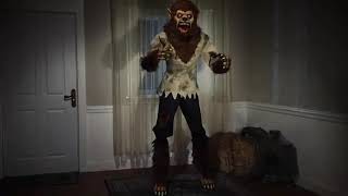 NEW FOR 2021 Costco / Menards Life Size Animatronic 6ft Snarling Werewolf Halloween Prop