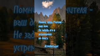 Душа Учителя -Ваш дом! #живая_этика #агнийога #мудрость_великих_учителей #душа #мудрость