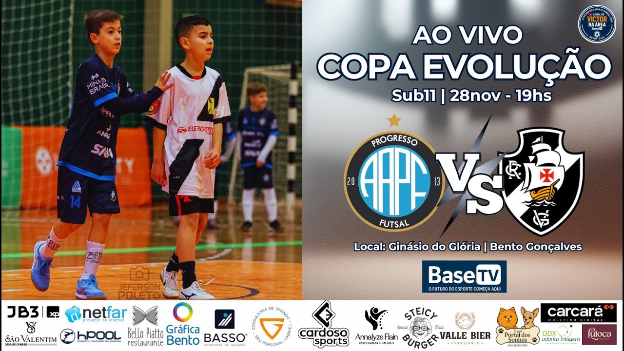 AAPF X VASCO | AO VIVO | COPA EVOLUÇÃO | Sub-11 | 28/11 – 19HS