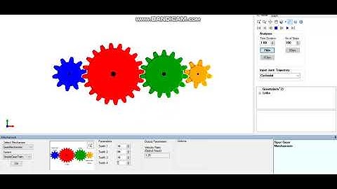Simple Gear Train Simulation using MechAnalyser