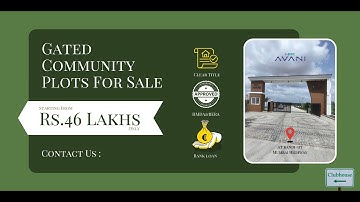 Gated Community Plots for Sale Rs.46 Lakhs Only