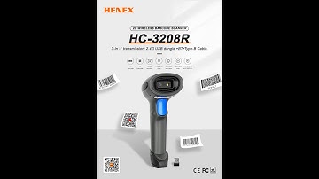 Henex HC-3208R QR Barcode Reader 2D Wireless Barcode Scanner with Memory for Supermarket