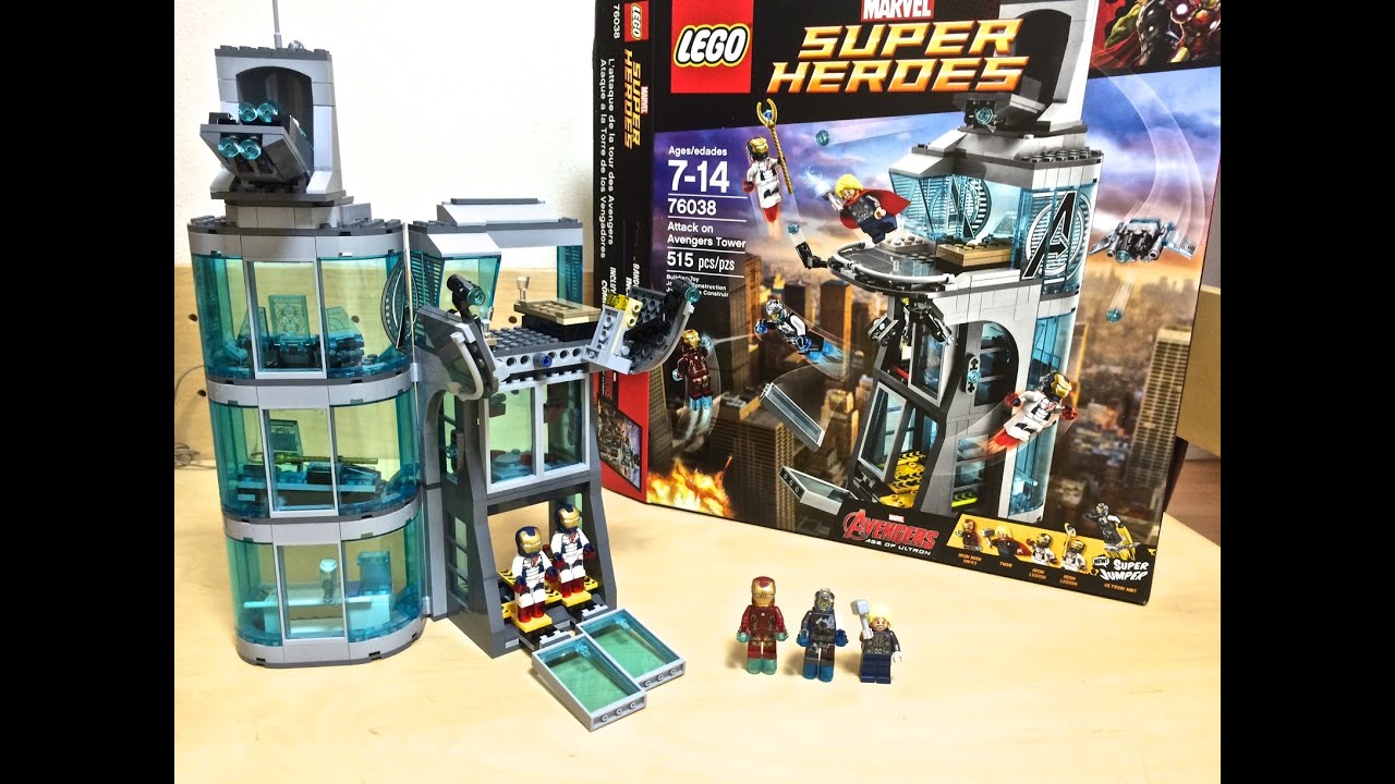 【レゴ】今まで買ったレゴの中で1番すごい！ギミック満載のレゴ マーベルヒーローズのアベンジャーズタワーの攻撃を紹介！ lego marvel  heroes