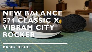 New Balance 574 Classic Resole with Vibram City Rocker sole