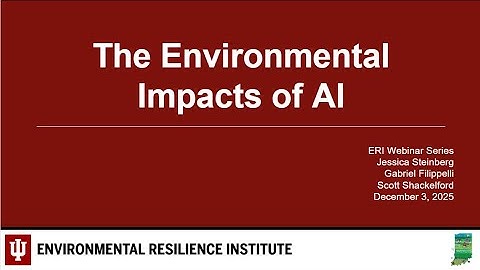 The Environmental Impacts of AI