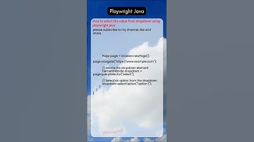 24 How to select the value from dropdown using playwright java