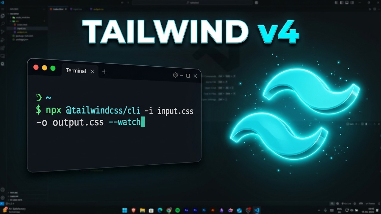 Install Tailwind CSS CLI - Latest 2025 Method (Beginner Friendly) - YouTube