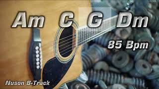 Am Minor (85 Bpm) Acoustic Guitar Backing Track with Cajon