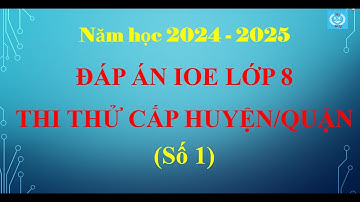 Đáp án IOE lớp 8 - Thi thử cấp huyện/quận - Số 1 (năm học 2024 - 2025)