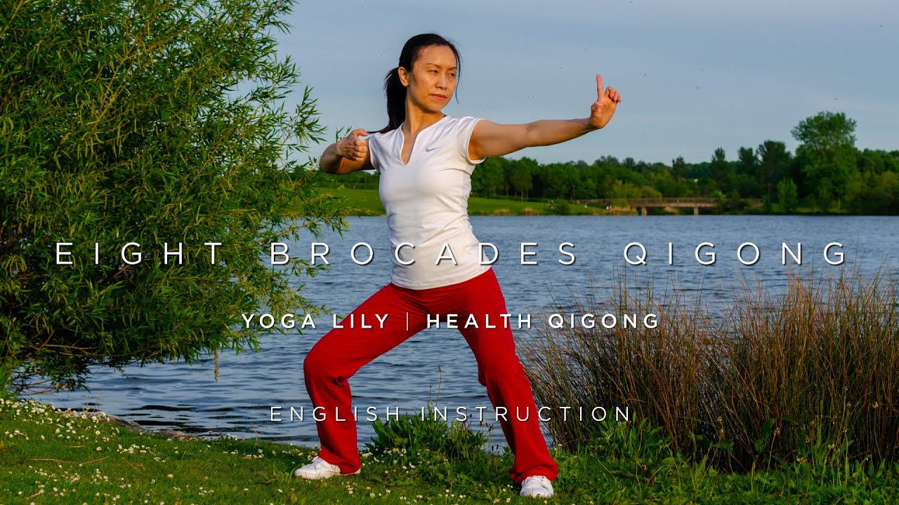 Eight Brocades Qigong Practice with English instruction