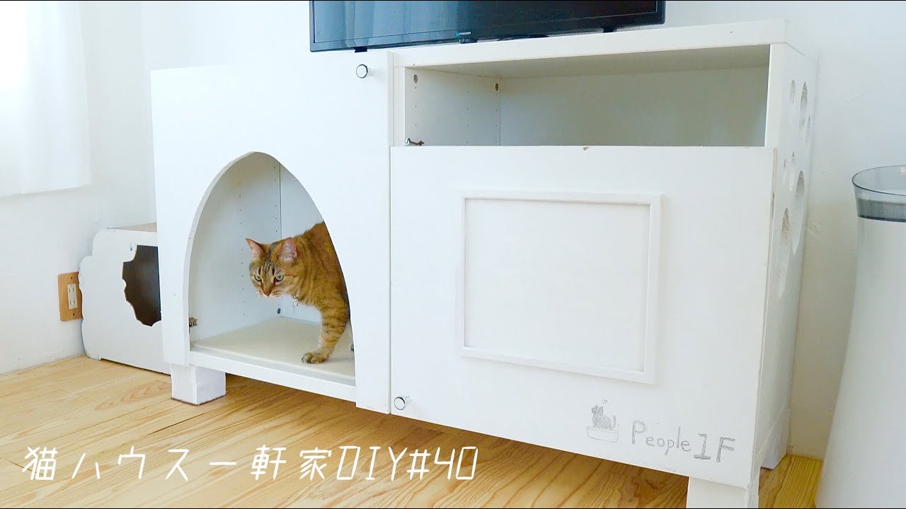 元カノに貰ったIKEAの棚を猫トイレにDIY|親父と知り合いの事がムカつきます【猫家DIY】 40 YouTube