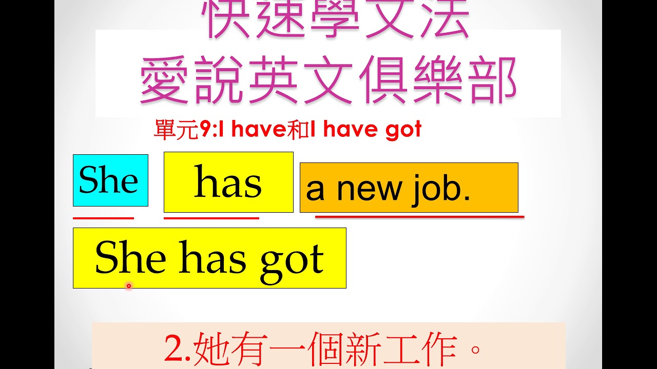 如何快速記文法9: I have(got) - YouTube