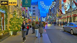 Christmas Decor in Posh London Streets Walking in Mayfair | Central London [4K HDR]