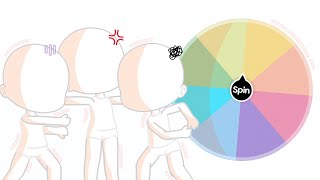TRIO Friend Group Spin the Wheel OC Challenge Gacha Club