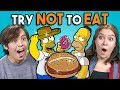 Try Not To Eat Challenge - Simpsons Food | People Vs. Food