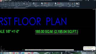 Autocad Floor Plan - two storey villa