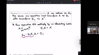 How do elementary row operations help us find matrix inverses?