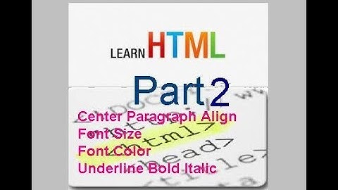 2- Complete HTML Course in Urdu/Hindi - bold center italic font tag in HTML - Lunar Computer College