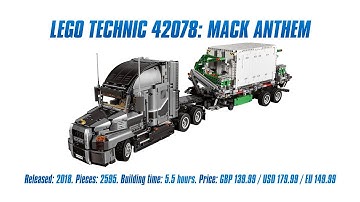 LEGO Technic 42078: Mack Anthem In-depth Review & Speed Build [4K]