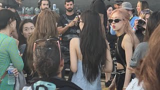 Jennie, Rosé And Lisa Spotted At Coachella Today.