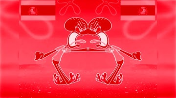 Squidward blows a bubble