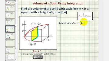 Ex 4: Volume of a Solid with Known Cross Section Using Integration - Volume by Slices