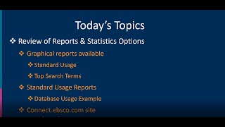 EBSCO Usage Reporting Fundamentals
