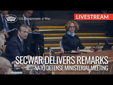 Secretary Hegseth speaks at NATO HQ in Brussels
