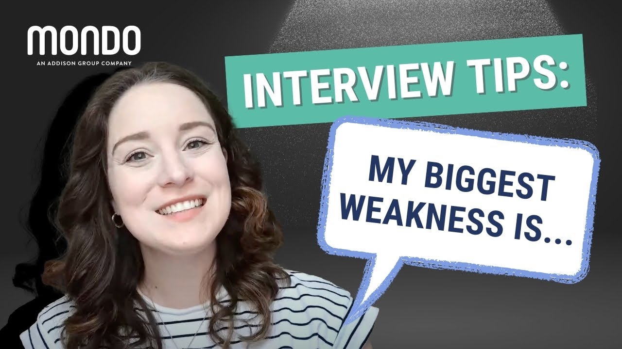 How to Answer "What is Your Weakness" in a Job Interview - YouTube